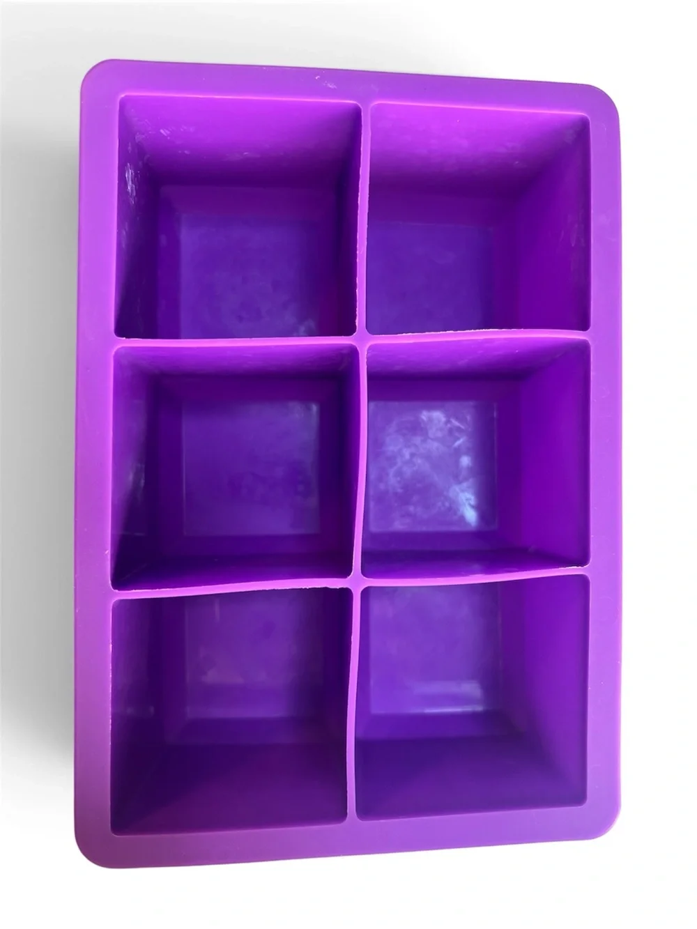 Three Silicone Ice Cube Molds Set (Whiskey & Water Bottle) Navy & Purple.